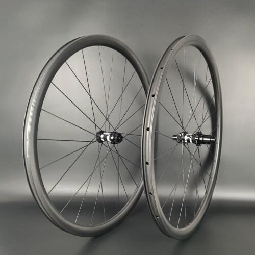 700C 30mm depth 24mm width Clincher/Tubeless/Tubular Road disc brake bike carbon wheelset UD matte finish DT hub 24-24 hole