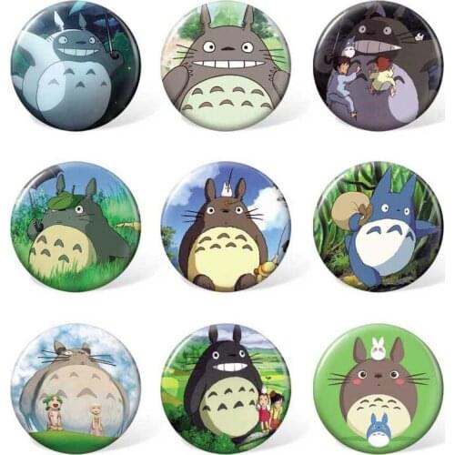 9 PCS/LOT Anime Tonari no Totoro Badge Set Toy Brooch Totoro Model Doll Pin Cosplay Props Toys For Fans Colletion