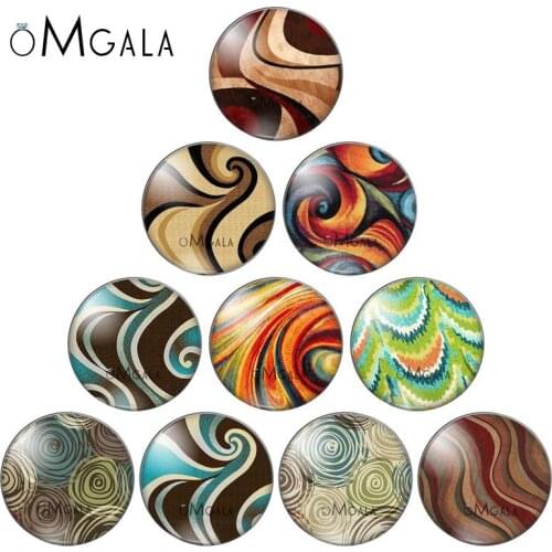 Abstract Colorful Whirling Oil Painting 10mm/12mm/14mm/18mm/20mm/25mm Round photo demo glass cabochon flat back Making findings