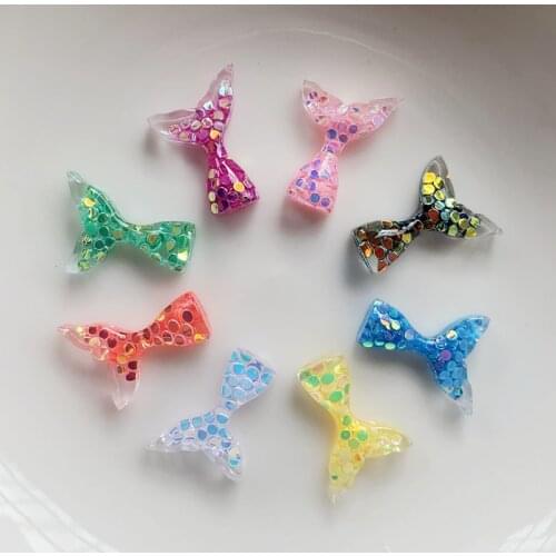 11*15 little mermaid Crystal Resin Flatback Rhinestones sequin filling Stones Non Hotfix Diamond Strass DIY Crafts 60pcs HE38