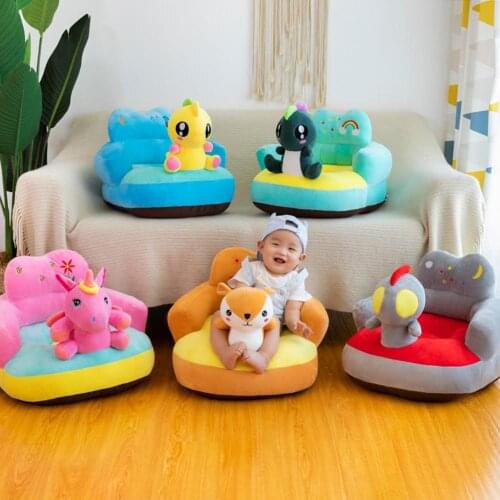Baby Sofa Support Seat Cover Plush Chair Learning To Sit Comfortable Toddler Nest Puff Washable Cradle Sofa Chair No Filling