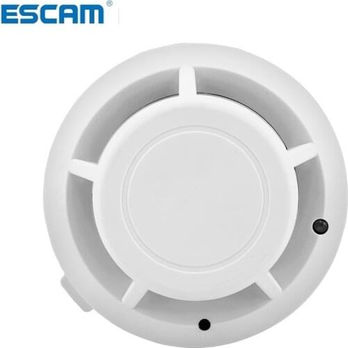 ESCAM High Sensitive Stable Independent Alarm Smoke Detector Home Security Wireless Alarm Smoke Detector Sensor Fire Equipment