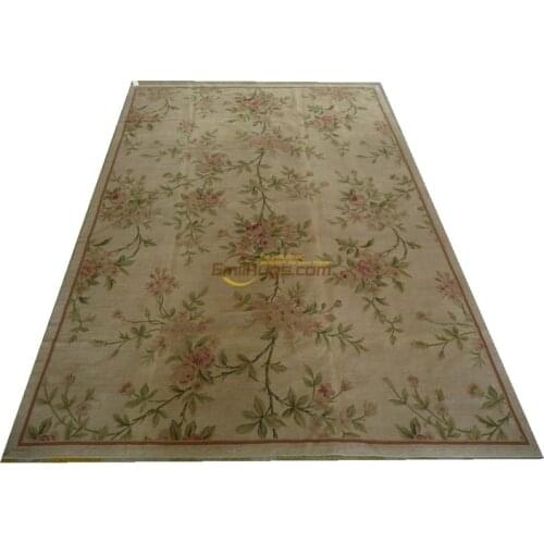 Living room carpet aubusson needlepoint rugs handwoven wool carpets wool large carpet flower rug