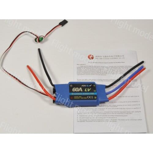 FlyColor 60A 2-4S Brushless ESC Electric Speed Controller For RC Airplane Helicopter