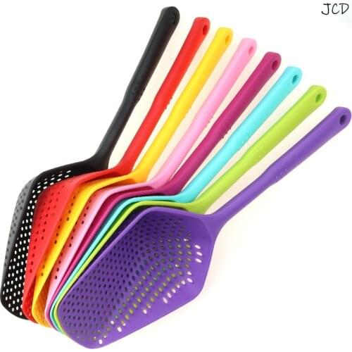 JCD Cooking Shovels Vegetable Strainer Scoop Nylon Spoon High temperature resistant pressure Colander Soup Filter Kitchen Tool