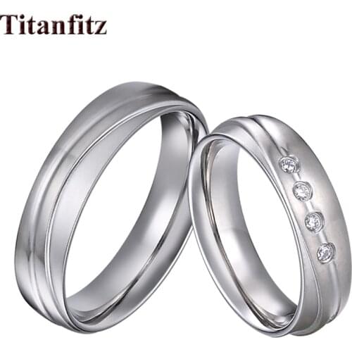 Classic Alliances Mutil Layers marriage couple wedding rings set for men and women silver color stainless steel jewelry