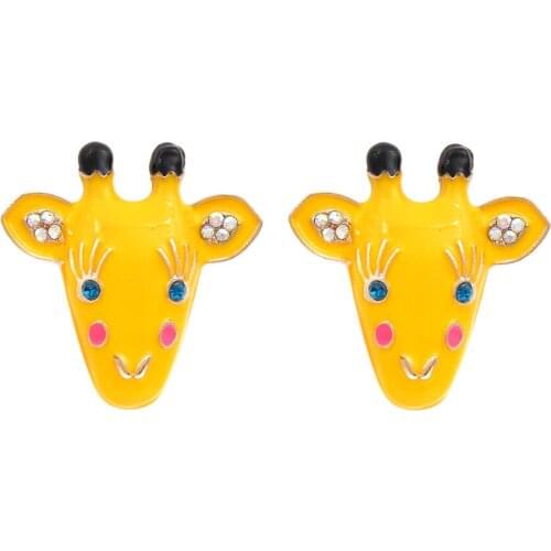 Lovely Yellow Deer Earrings In Animal Shape Classic Elegant Earrings High Quality Party Earrings Fashion Jewelry Hot New Sales
