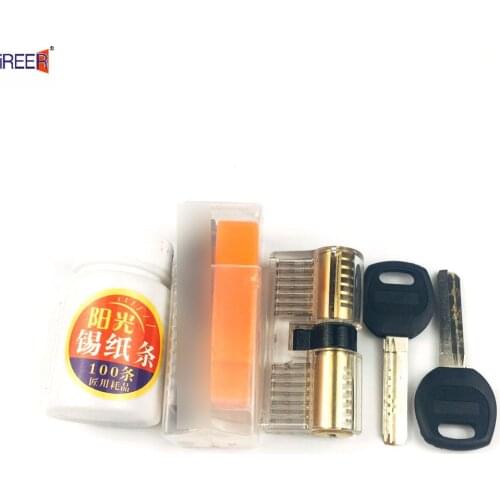 ABlock Tin Foil Fast open Tools With AB Lock 100PCS 0.06mm Tin Foil Tool Box Practice Locksmith Kit for Pro Locksmith Supplies