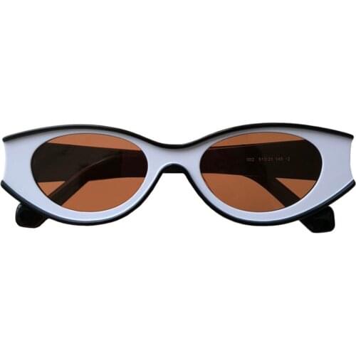 2021 New Girls Oval Sunglasses Women Retro Vintage Steampunk Colored Men Black Weird Sunglasses Aesthetic Trendy Sun Glasses