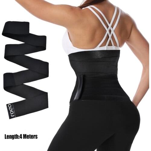 New Waist Trainer Elasticity Tummy Wrap For Women Weight Loss Body Shaper Long Fitness Belt Speed Up Perspiration Waist Cincher