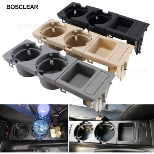 For bmw e46 cup holder Double Hole Car Vehicle Front Center Console Storage Box Coin + Cup Holder for BMW E46 3SERIES 1999-2006
