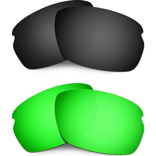HKUCO Polarized Replacement Lenses For Carbon Shift Sunglasses Black/Green 2 Pairs