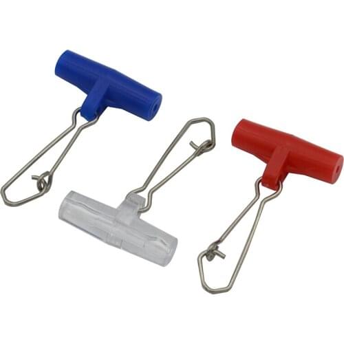Fishing Sinker Slides 10pcs/lot Blue/Red/Clear Quick Change Sliding Sinker Snap Clips Fishing Sinker Slider Connector