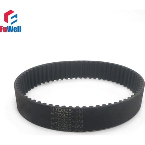 2pcs HTD 5M Synchronous Timing Belt 180/210/225/235/250/285/295/330/305/320/325-5M 15/20/25mm Width 5mm Pitch Rubber Gear Belt