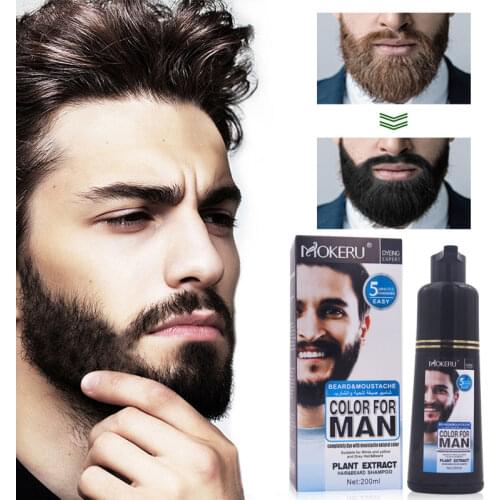 Mokeru Permanent Long Lasting Fastly Hair Dye Black Shampoo Covering Gray Hair Suitable For Men Hair Dying Beard Color Dye