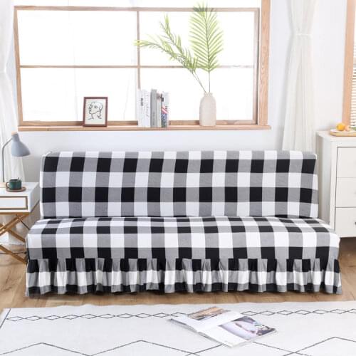 Universal Plain Without Armrestsofa Bed Cover Folding Seat Slipcover Protector Elastic 3 Seater Funda Couch Cover Living Room
