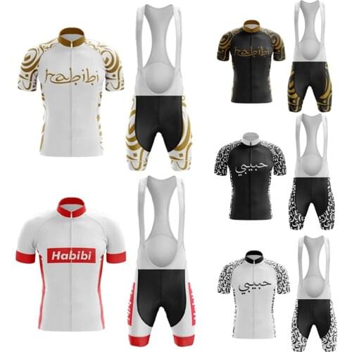 HABIBI Maillot Ciclismo Hombre Multiple Choices Short Sleeve Bike Clothing Bib Shorts Gel Breathable Pad New Cycling Jersey Set