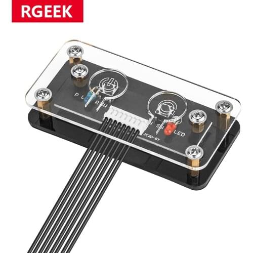 Desktop Computer External Restart Power Switch Power Button+Restart Button Switch PC Motherboard Switch On Off Power SW Cable