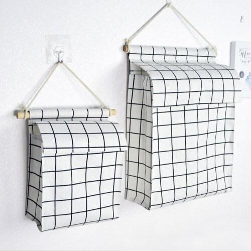 Waterproof Door Wall Hanging Bag Kitchen Bathroom Linen Cotton Sundries Folding Organizer Underwear Socks Sorting Bag