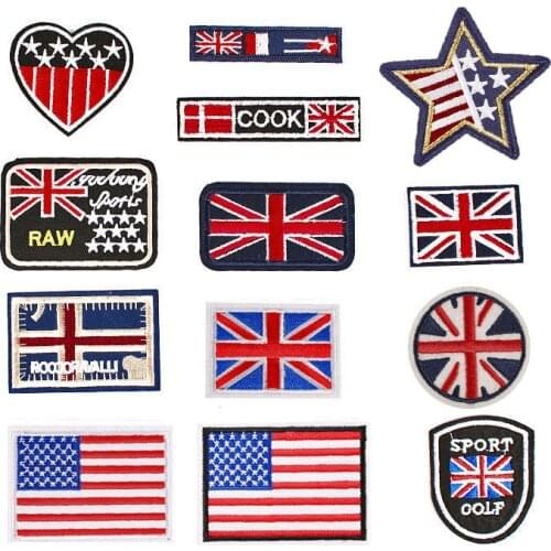 American Flag Embroidered Cloth Stickers Clothing Accessories Badge Patch Stickers