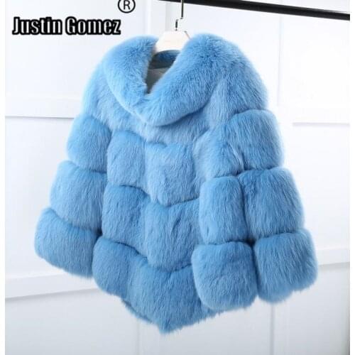 High fashion Women cloak style natural Poncho Coats plus size Female real fox fur cape