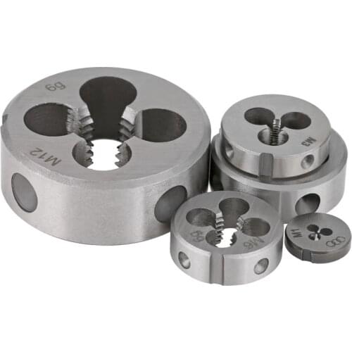 1 Pcs Alloy Steel Hard Round Die Tap Threading Metric Mini Dies Set Right Hand Die M1M2 M3 M4 M5 M6 M8 M10 M12 M14 M16 M18 M20