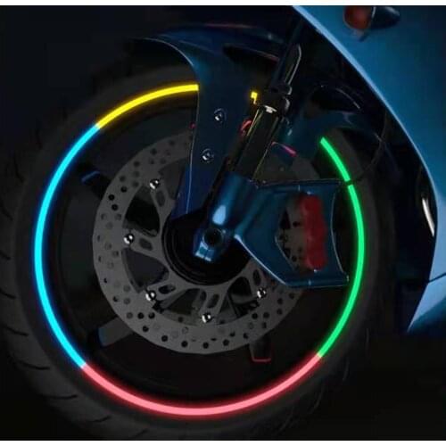 16pcs Wheel Sticker Reflective Rim Stripe Tape Bike Motorcycle Stickers For Honda Kawasaki YAMAHA Suzuki