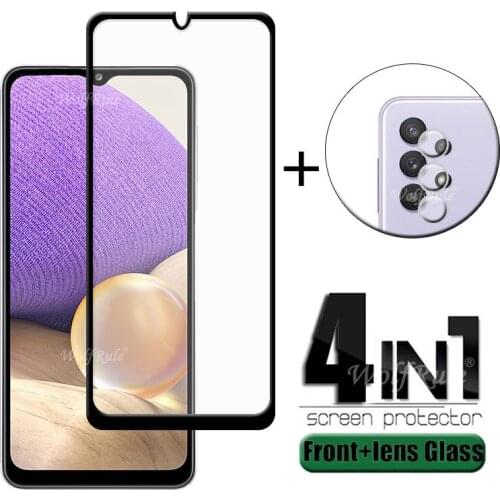 4-in-1 For Samsung Galaxy A32 Glass For Samsung A32 Phone Flim Protective Glass Screen Protector For Samsung A32 5G Lens Glass