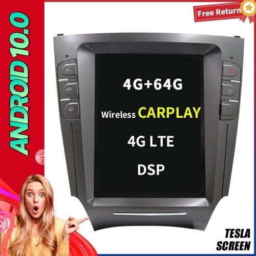 10.4" Tesla Screen Navi Android 10 CARPLAY Stereo For Lexus IS IS300 IS350 IS350C GPS Car Radio Multimedia Player Head Unit