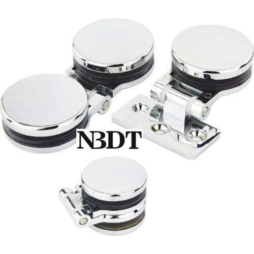 Shiny Chrome Zinc Frameless Glass 6-12MM Door Hinge Round Deli Display Showcase Glass Window Latch