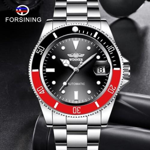 WINNER Top Brand Mechanical Automatic Watche Stainless steel Male Watch Date Sport Wristwatch Relogio Masculino