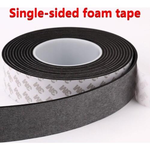 3m black foam single-sided rubber anti-collision buffer sound insulation table and chair floor mat door and window sealing tape