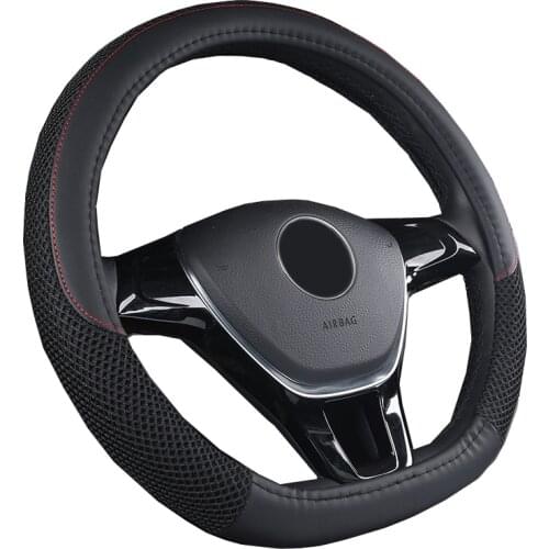D Type Car Steering Wheel Cover For Volkswagen VW Golf Passat Tiguan Atlas Jetta Beetle II Bora Sharan Touareg III T-Roc T-cross