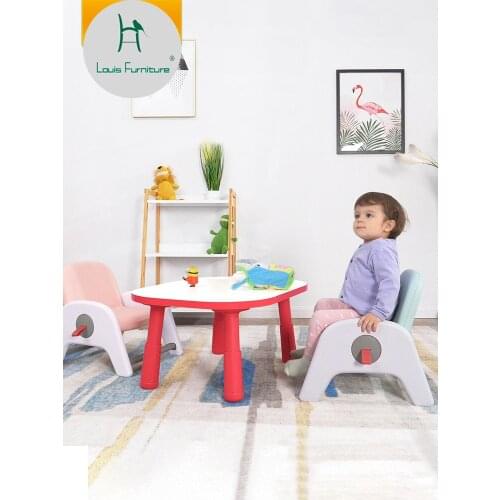 Louis fashion Children Tables and Chairs Backrest Kindergarten Babys stool can lift household