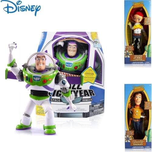 Disney Pixar Toy Story 4 Buzz Lightyear Woody Jessie Action Figure Movable Voice Anime Figures Dolls Toys for Boy Kids Toys Gift