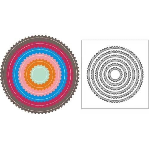 New Nested Gear Circle Frame Craft Embossing Mold 2021 Metal Cutting Dies for DIY Decor Scrapbooking Album Card Making No Stamps