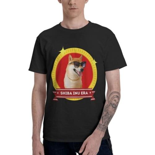 Shiba Inu Era Token Dogecoin Crypto T-shirt Men Harajuku T Shirt Short Sleeve 100% Cotton Cryptocurrency Tshirt Unique Tee Tops
