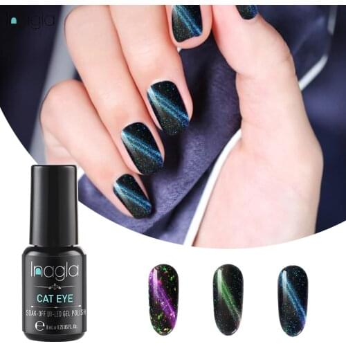 Inagla 8ML Soak off UV LED Galaxy Cat Eye Gel Nail Polish 3D Magnetic Gel Polish Vernis Semi Permanent Gel Piant Primer Nail Art