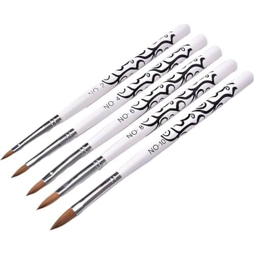 1pcs UV Gel Drawing Painting Nail Liner Brush Acrylic Nail Pen French Nail Mixed Colors Gourd Handle Nail Art DIY Tools