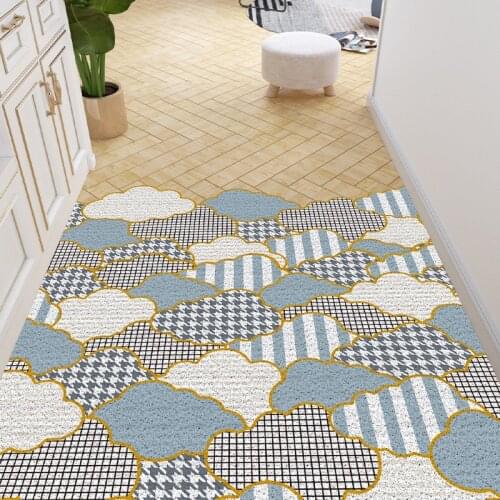 Can be Cut Silk Circle Porch Entrance Doormat TPR Rubber Kitchen Non-Slip Welcome Mat Mud-removing Sand-stripping Floor Carpet