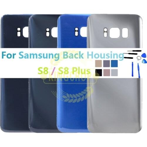 For SAMSUNG Galaxy S8 G950F S8 plus G9550 Back Battery Cover Door Rear Glass Housing Case Replace For SAMSUNG S8 Battery Cover