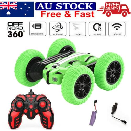 360° Rotate RC Stunt Car 2.4G 4WD Water & Land Remote Control Off-Road Kids Toy