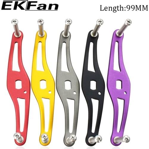 EKFAN 99MM 120MM 130MM Metal S-shaped Fishing Reel Handle 8*5MM Holes Suitable For Daiwa Bait Casting Reel Parts