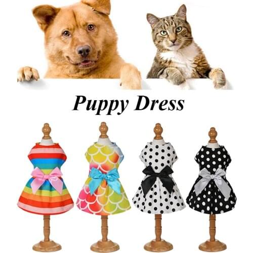 Cute Flower Pet Dress For Dogs Cats Cozy Summer Puppy Skirt Pet Dress Sundress Princess Party Small Dog Skirt Outfit Dog Clothes