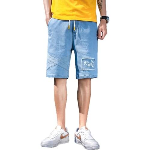 ZhuZunZhe 2021 Japanese Loose Large Size Five-Point Pants Summer Mens Casual Pants Denim Overalls Fashion Urban Youth Popular