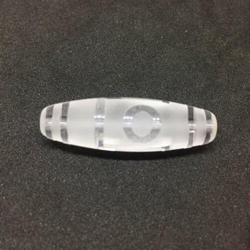 Natural Crystal Quartz Stone Beads One Eyes 12mm*38mm Pendant Powerful Amulet Tibetan Dzi Beads DIY Pendant Bracelet