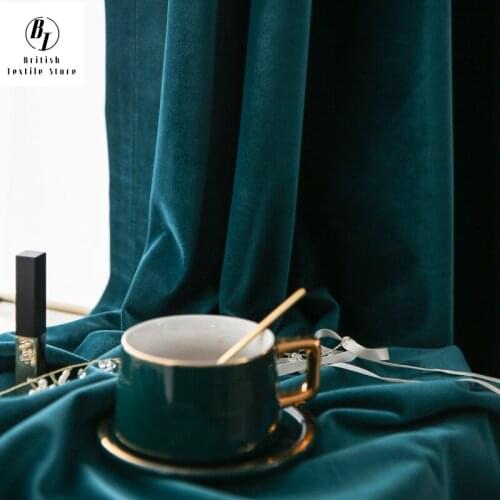 Nordic Simple Curtains for Living Dining Room Bedroom Solid Color Chenille Thickened Curtains Finished Product Customization