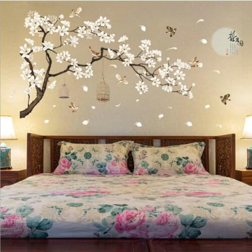 Tree Wallpaper Bird Flower Home Decoration Wallpaper Living Room Bedroom Decoration Removable Wallpaper