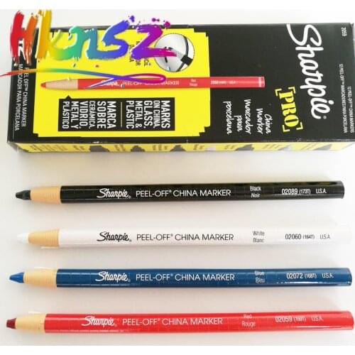 Sharpie peel-off china marker erases easily and cleanly with a damp cloth 2060 2089 12pcs