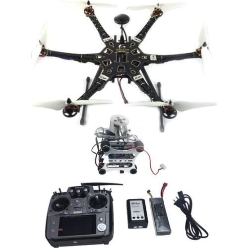 Assembled Full Set Drone RTF HMF S550 Frame GPS APM2.8 Flight Control with Compass AT10 TX/RX 2-axis Gimbal F08618-L